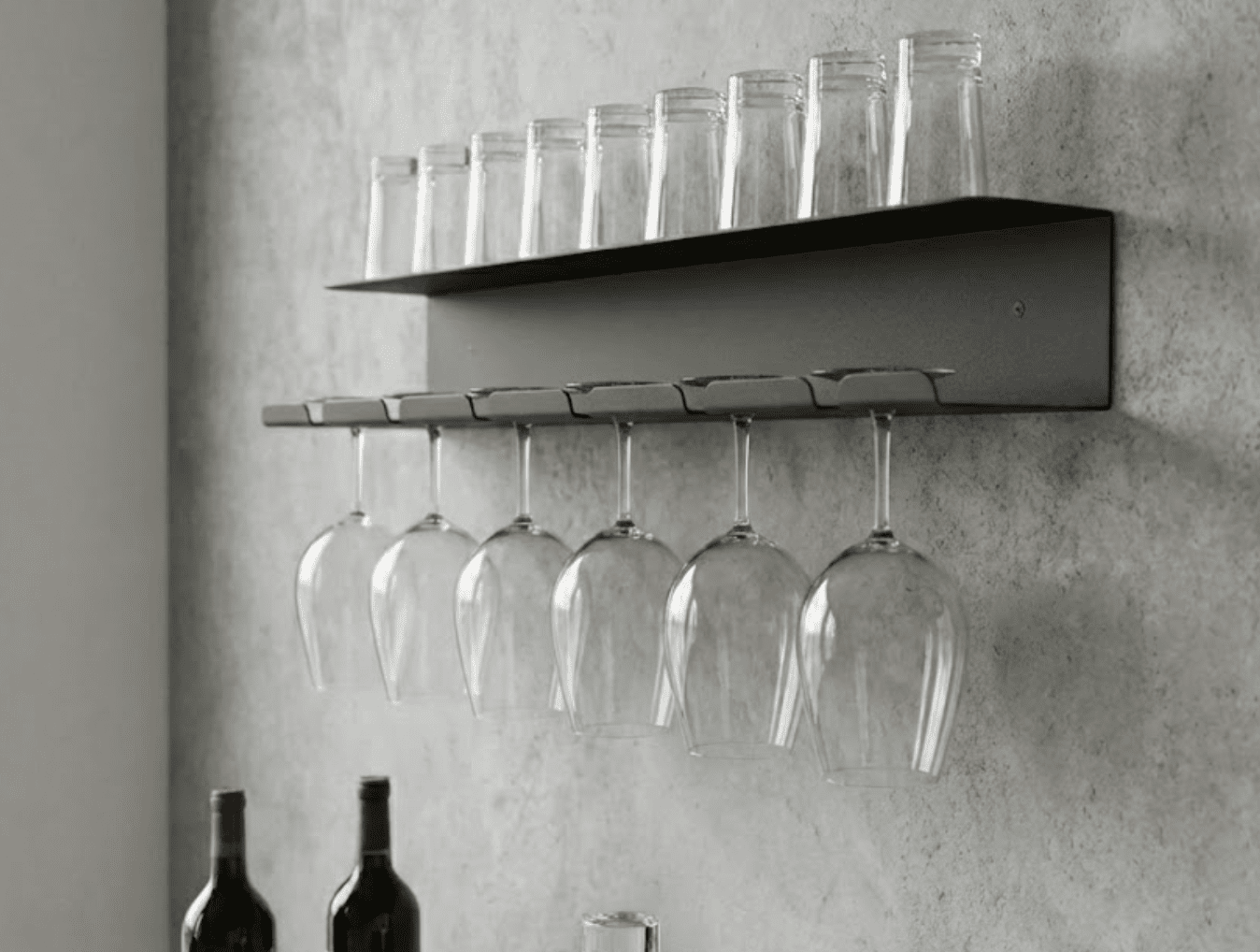 Wine Glass Holder Shelf - MET - AL