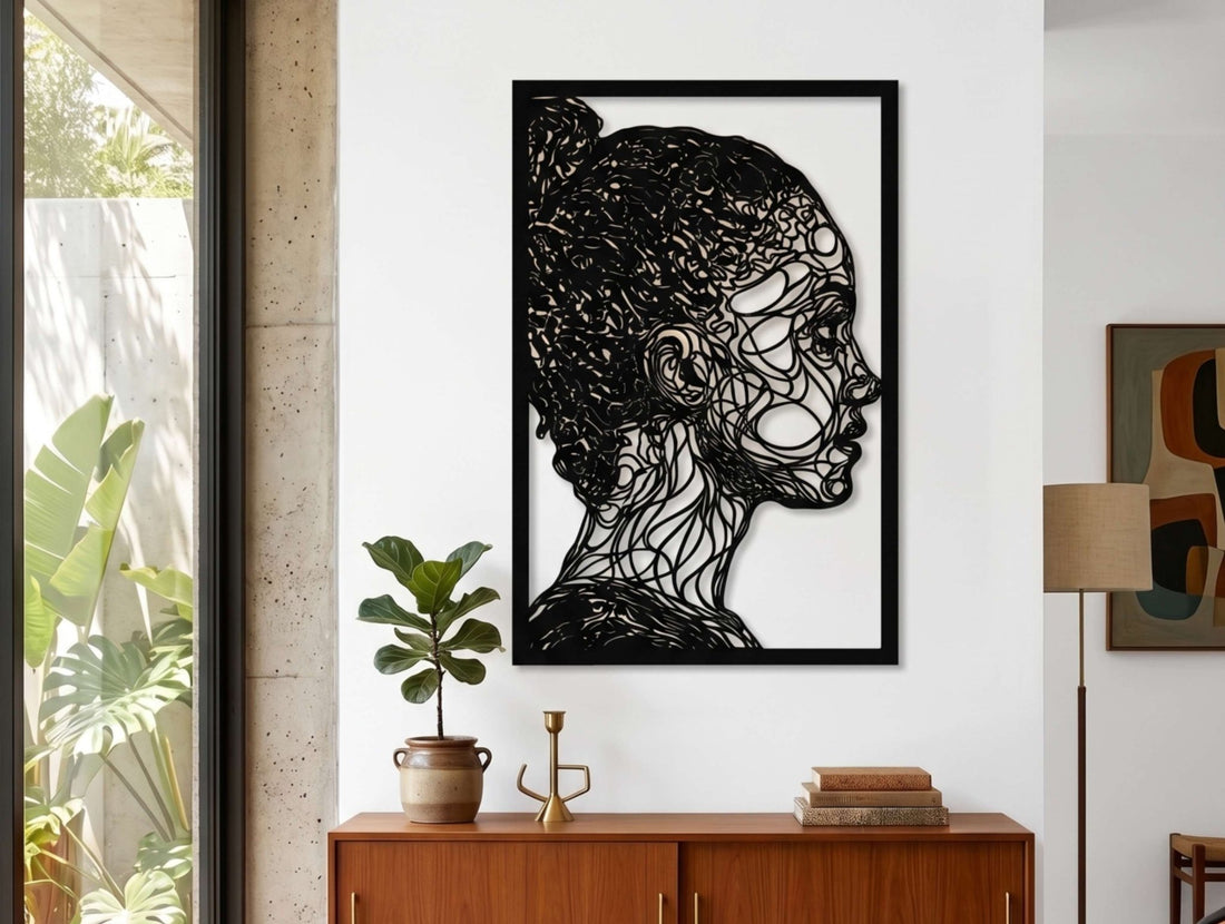 Woven Woman Metal Wall Art - MET - AL